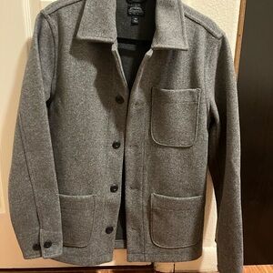 J. Crew Men's Charcoal Wool Shirt Jacket